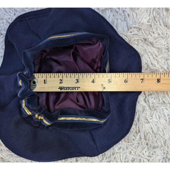 Vintage Wool Double-Breasted Nautical Theme Kids Peacoat with Hat Navy Blue L - Picture 5 of 16